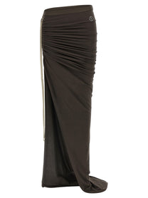 Rick Owens Moncler + Rick Owens Adjustable Skirt Brown