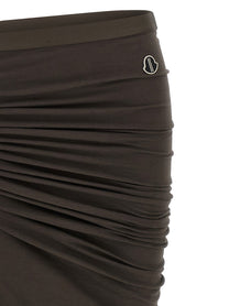 Rick Owens Moncler + Rick Owens Adjustable Skirt Brown