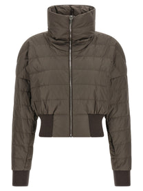 Rick Owens Moncler + Rick Owens Cropped Down Jacket Grey