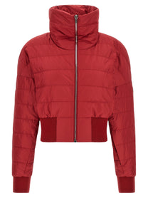 Rick Owens Moncler + Rick Owens Cropped Down Jacket Red