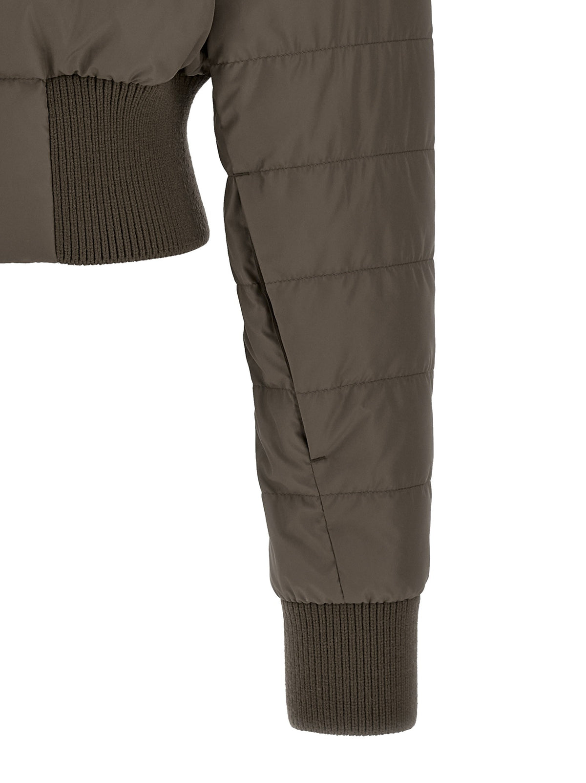 Rick Owens Moncler + Rick Owens Cropped Down Jacket Grey
