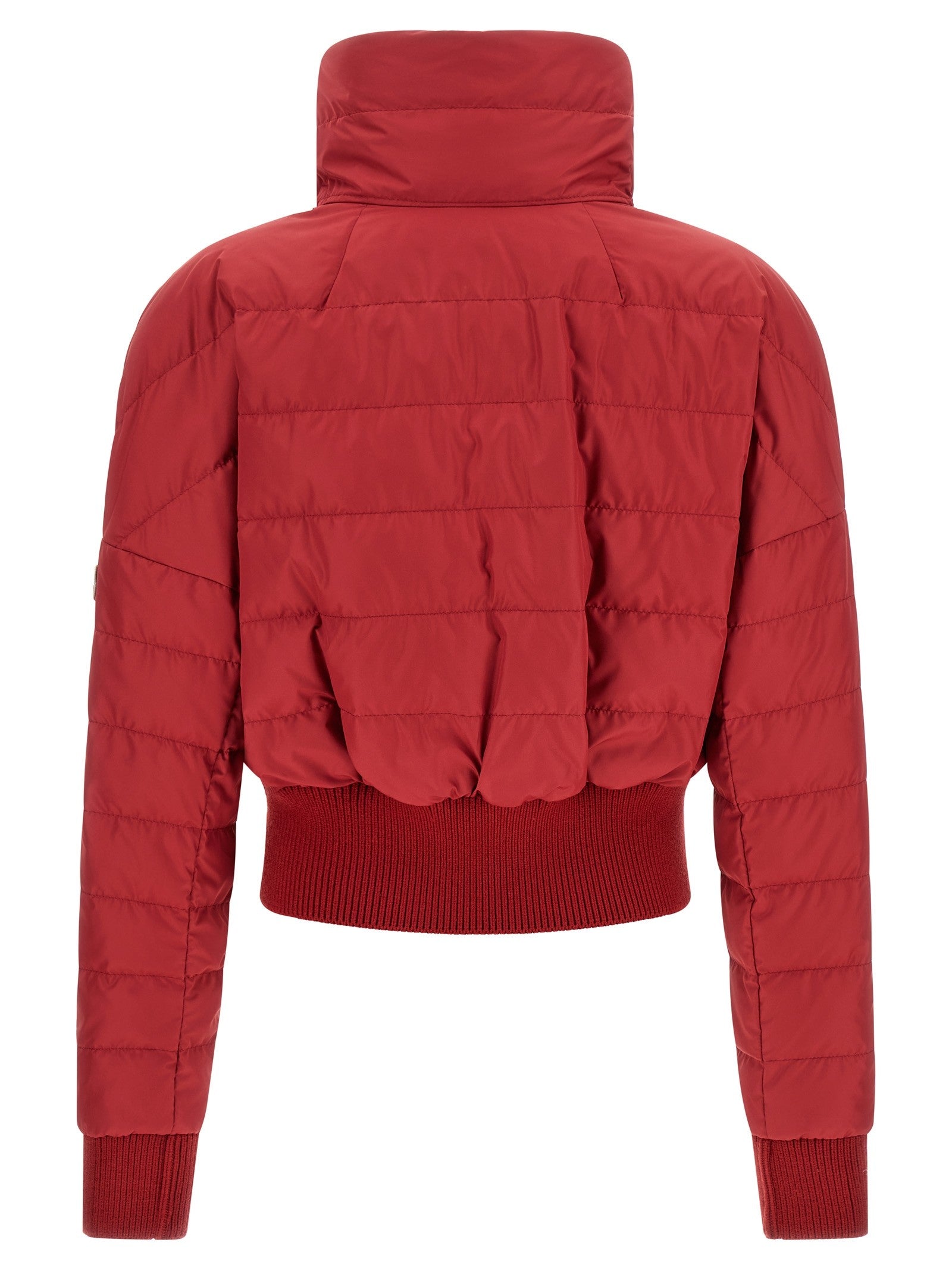 Rick Owens Moncler + Rick Owens Cropped Down Jacket Red