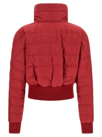 Rick Owens Moncler + Rick Owens Cropped Down Jacket Red