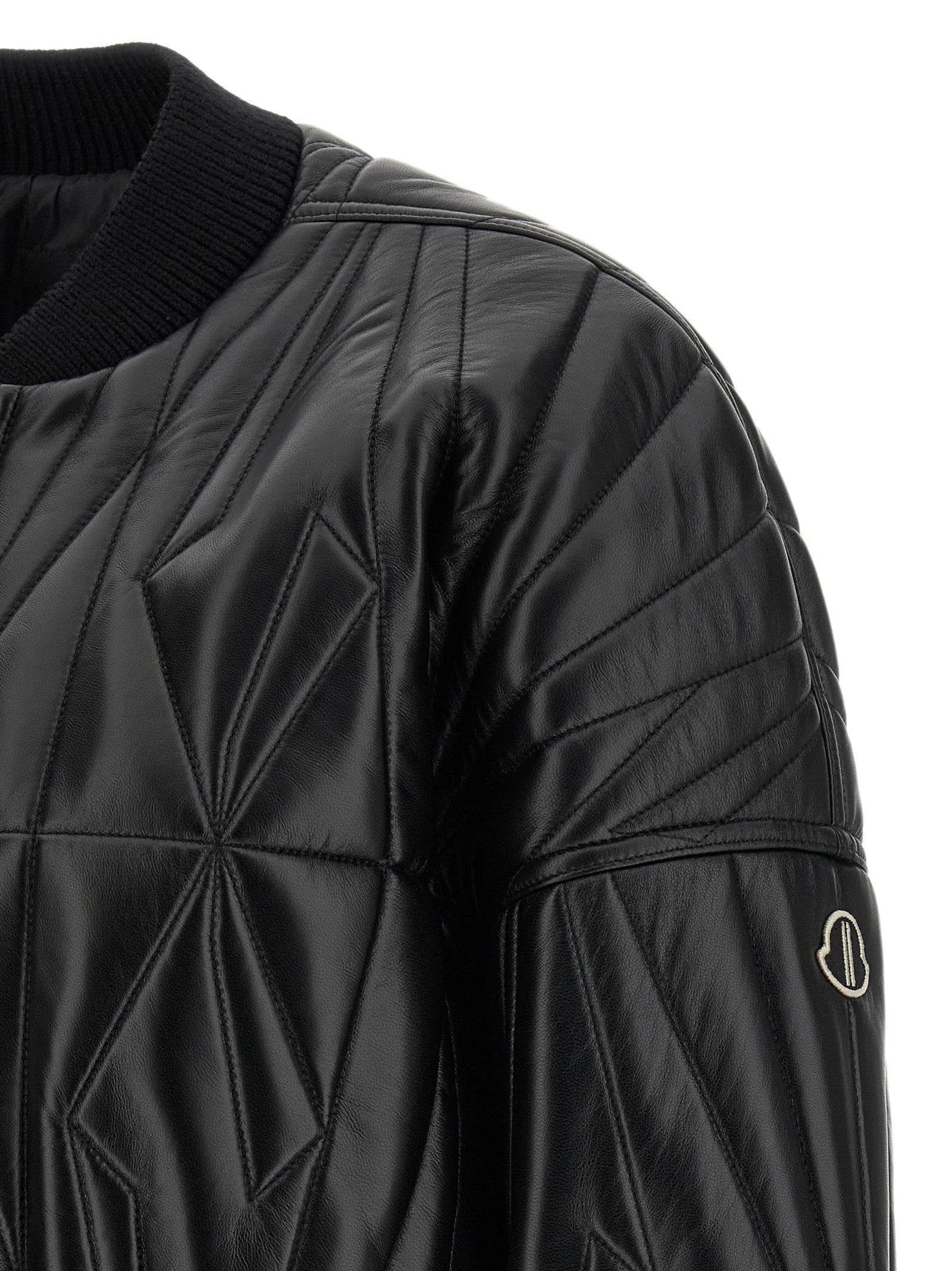 Rick Owens Moncler + Rick Owens Geocamo Bomber Jacket Black