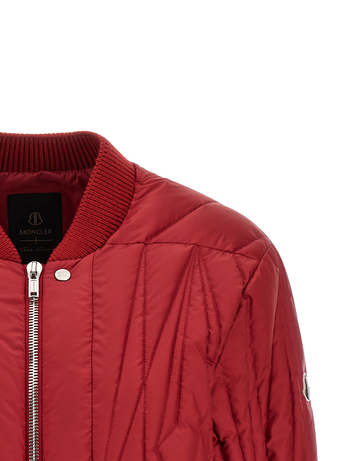 Rick Owens Moncler + Rick Owens Geocamo Flight Down Jacket Red