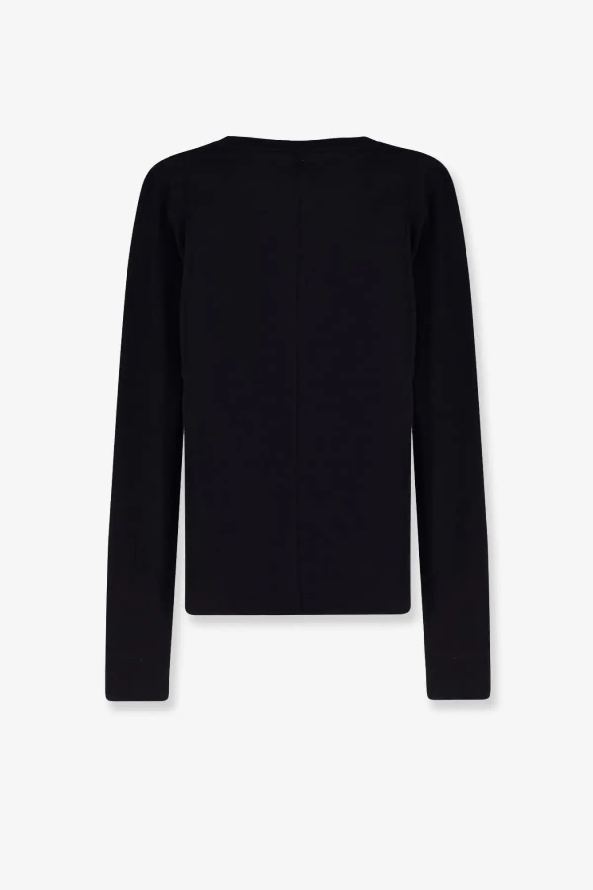 Black long-sleeved minimalist cotton shirt for men by Moncler and Rick Owens titled Girder