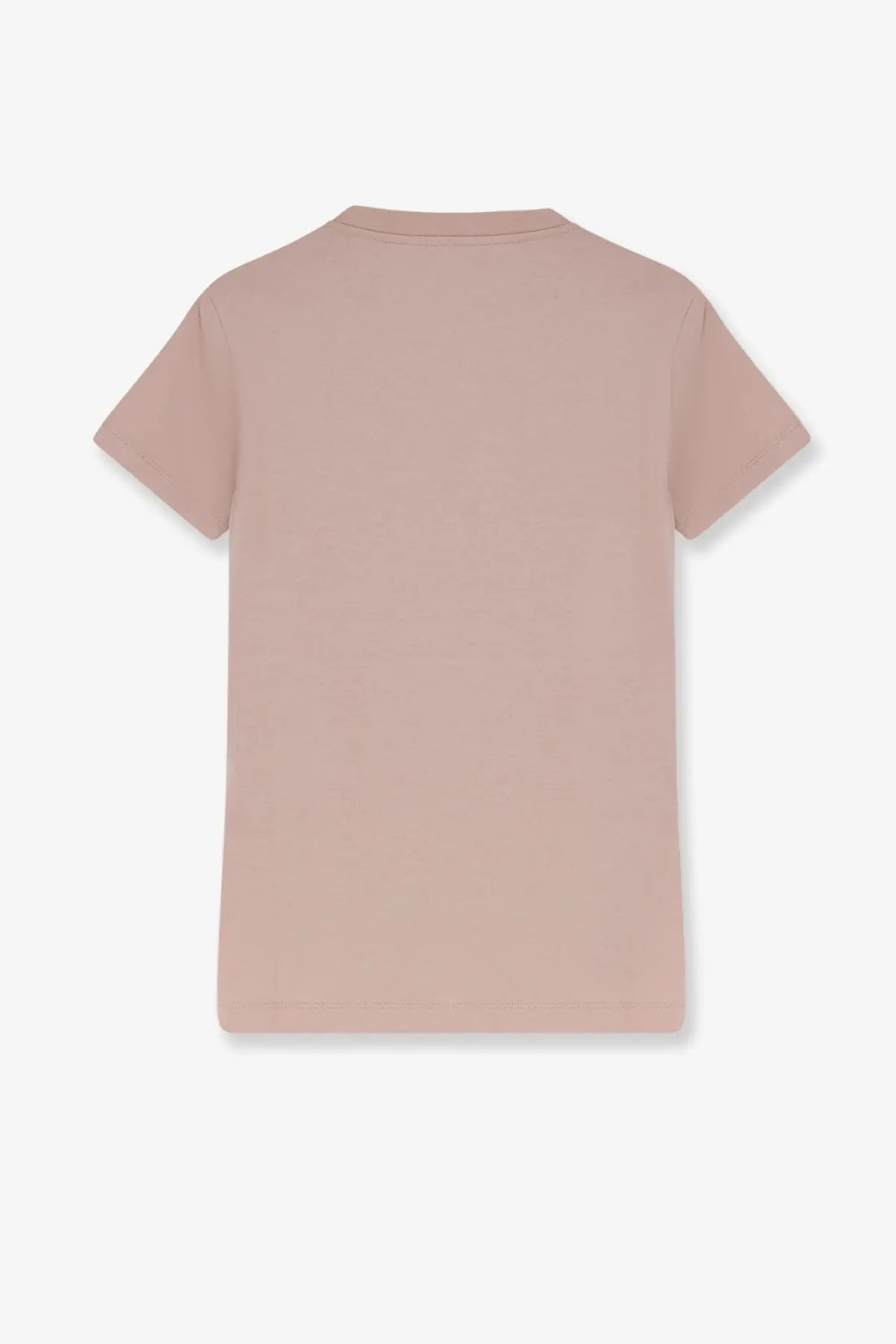Moncler women’s blush pink cotton short-sleeved t-shirt with a simple crew neck and minimalist design