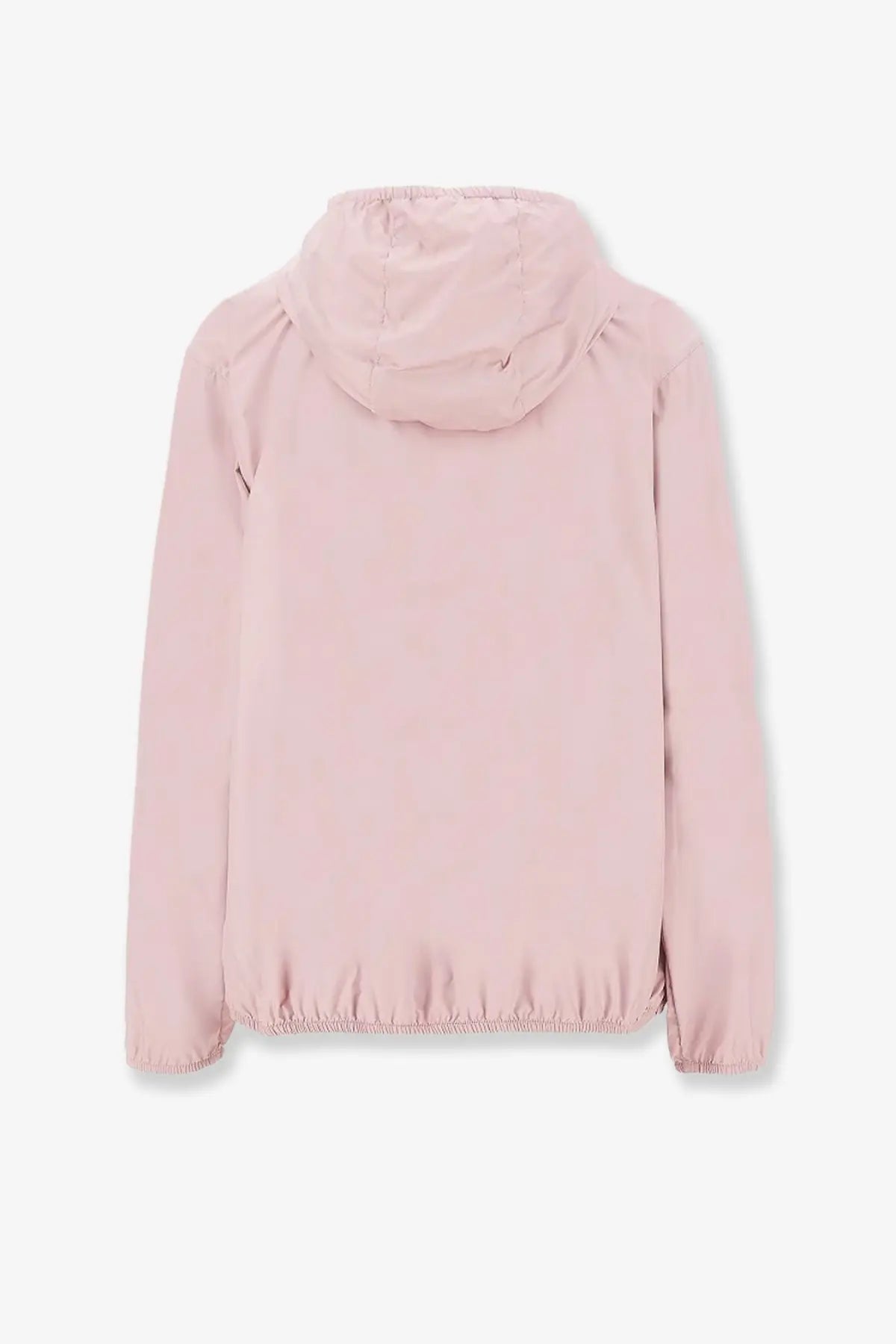 Moncler women’s fegeos pink hooded jacket made from lightweight recycled synthetic fabric with elasticated cuffs
