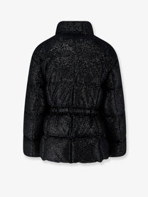 Moncler Women's Mouettes Shiny Down Jacket Black, view 2