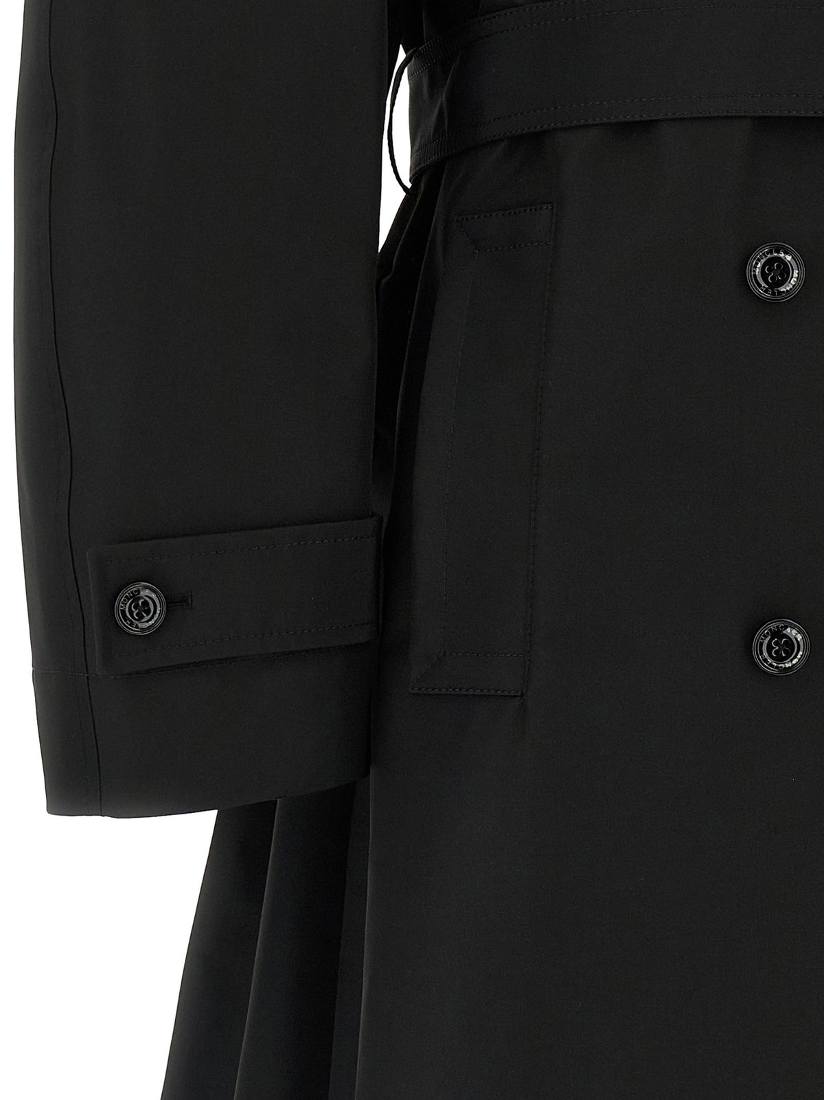 Moncler Genius Moncler Edward Enninful Zake Trench Coat Black, view 4
