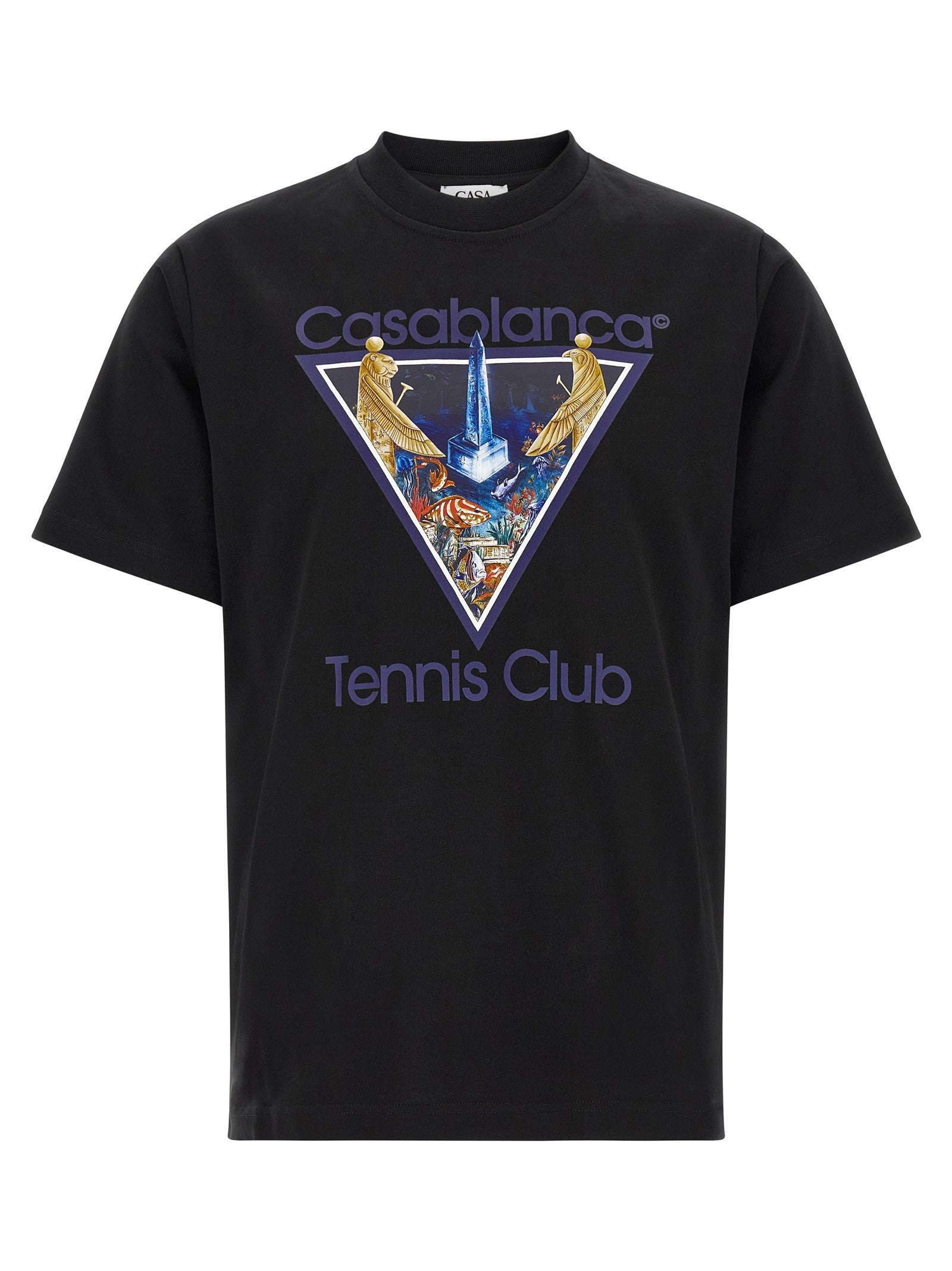 Casablanca Monde Perdu Tennis Club Icon Print Shirt Black