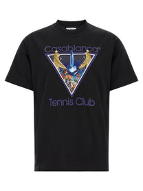 Casablanca Monde Perdu Tennis Club Icon Print Shirt Black