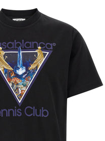 Casablanca Monde Perdu Tennis Club Icon Print Shirt Black