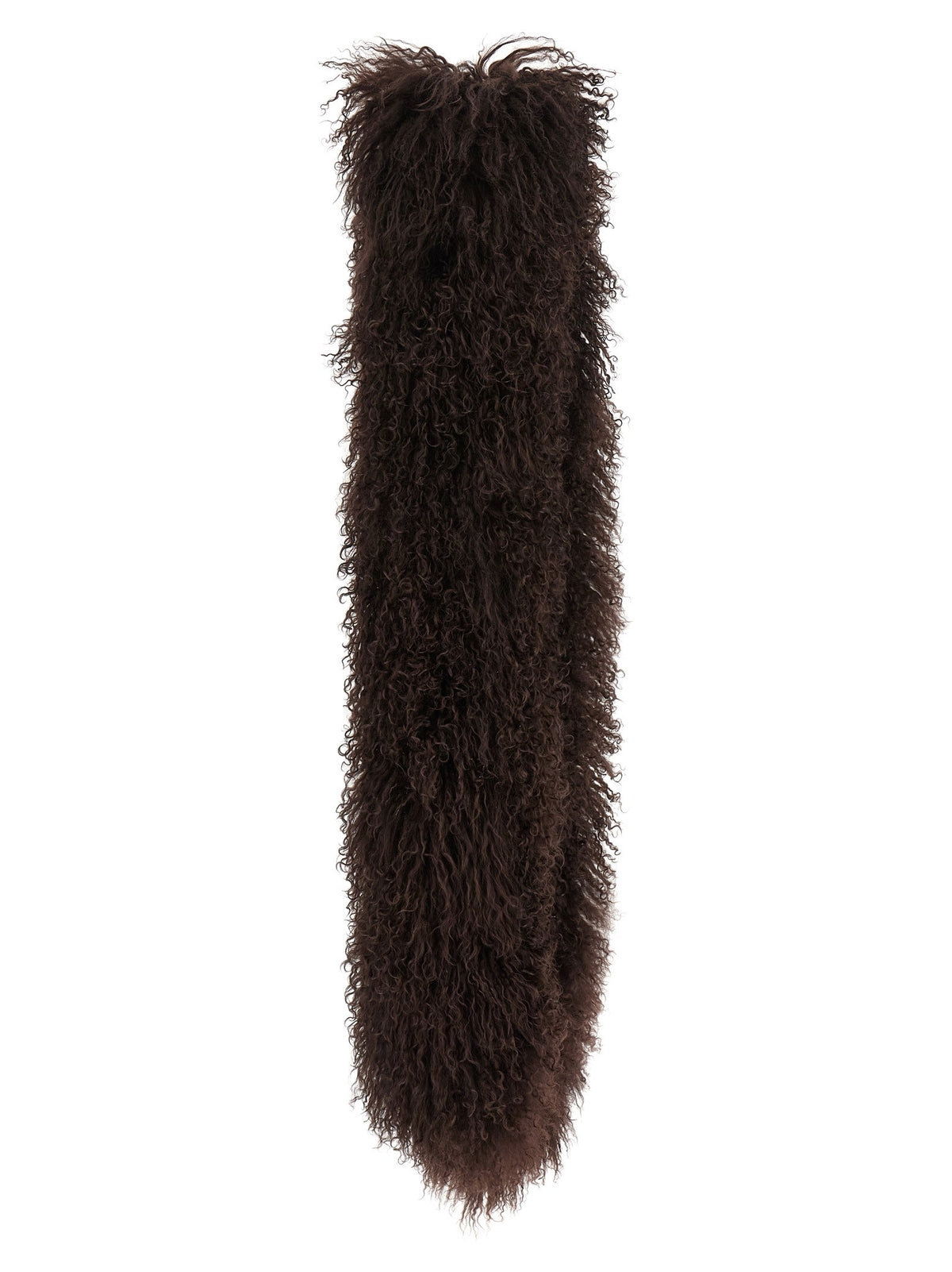 Yves Salomon Mongolian Sheepskin Scarf Brown