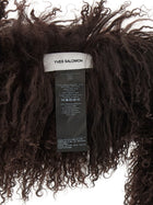 Yves Salomon Mongolian Sheepskin Scarf Brown, view 3