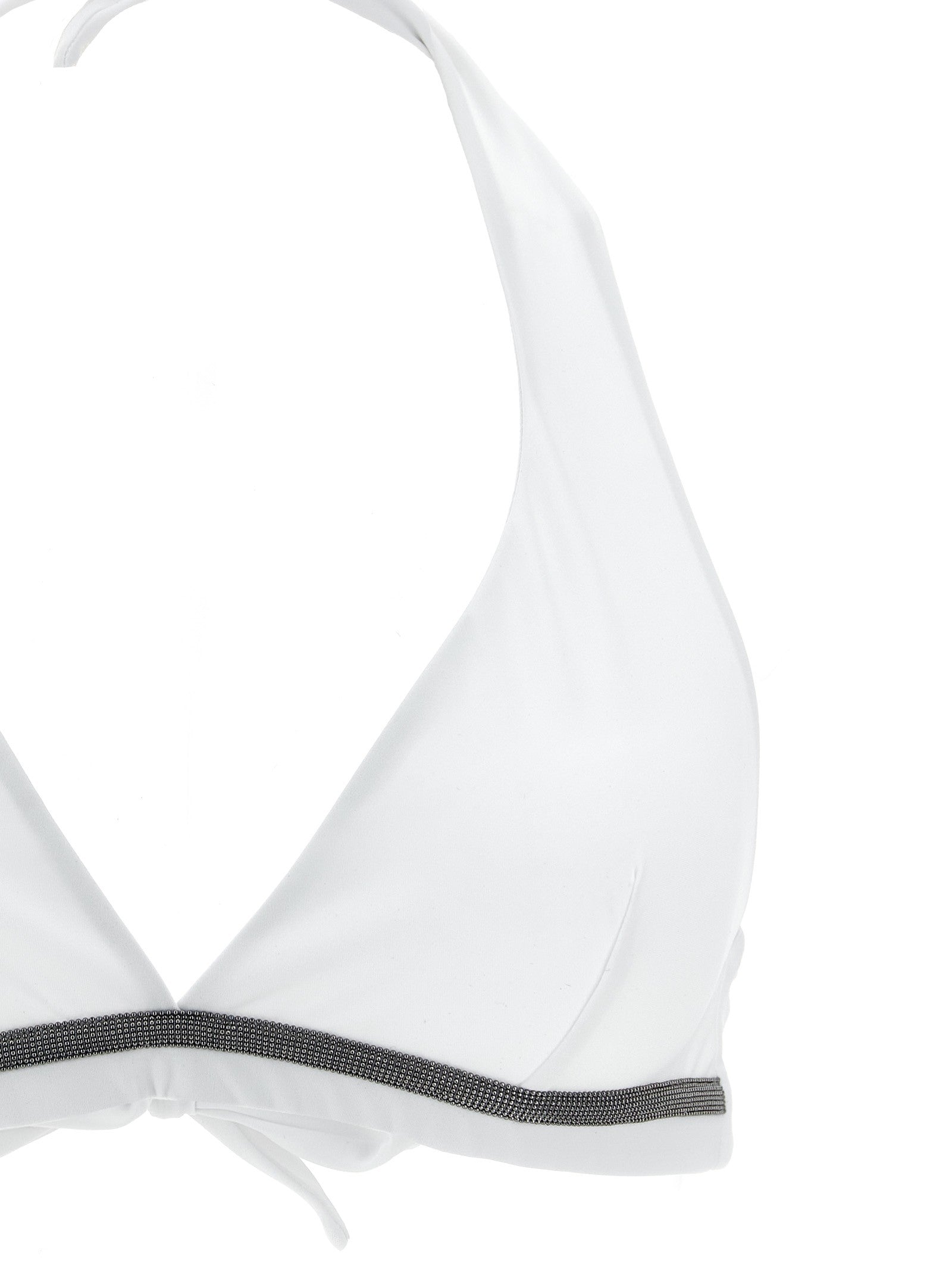 Brunello Cucinelli Monile Bikini Top White