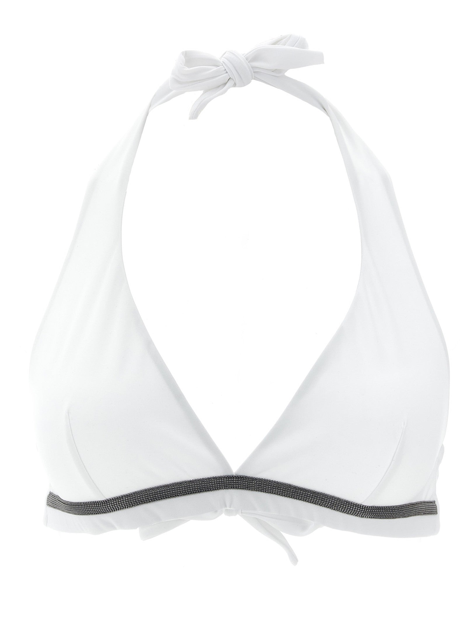 Brunello Cucinelli Monile Bikini Top White