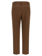 Brunello Cucinelli Monile Cotton Pants Brown, view 2