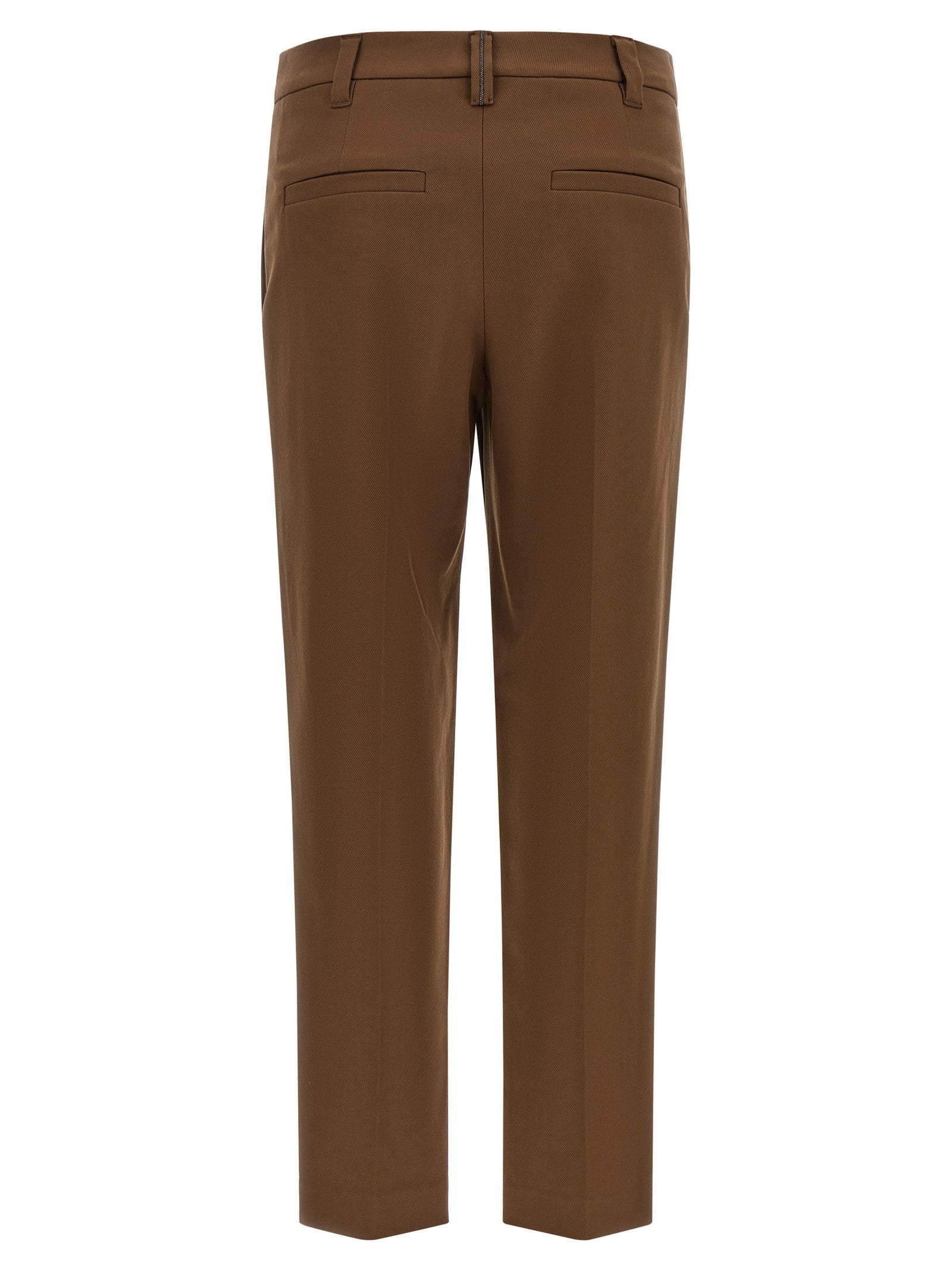 Brunello Cucinelli Monile Cotton Pants Brown