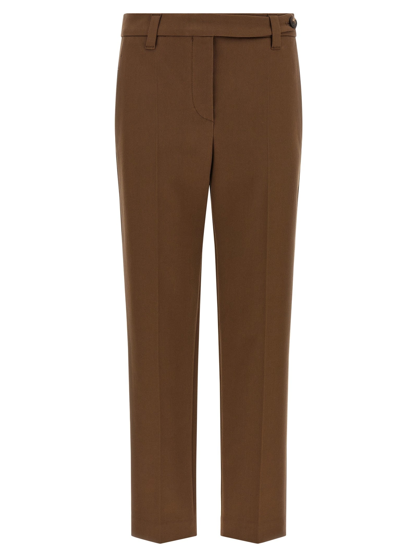 Brunello Cucinelli Monile Cotton Pants Brown
