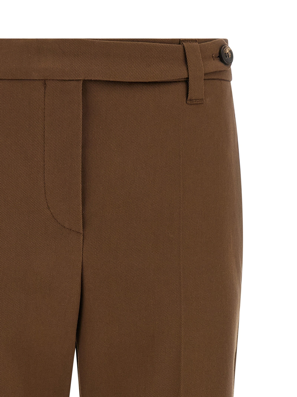 Brunello Cucinelli Monile Cotton Pants Brown, view 3