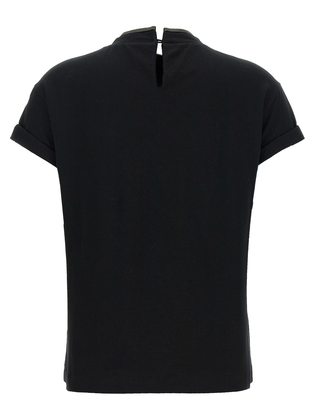 Brunello Cucinelli Monile Crew Neck Shirt Black