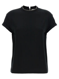 Brunello Cucinelli Monile Crew Neck Shirt Black