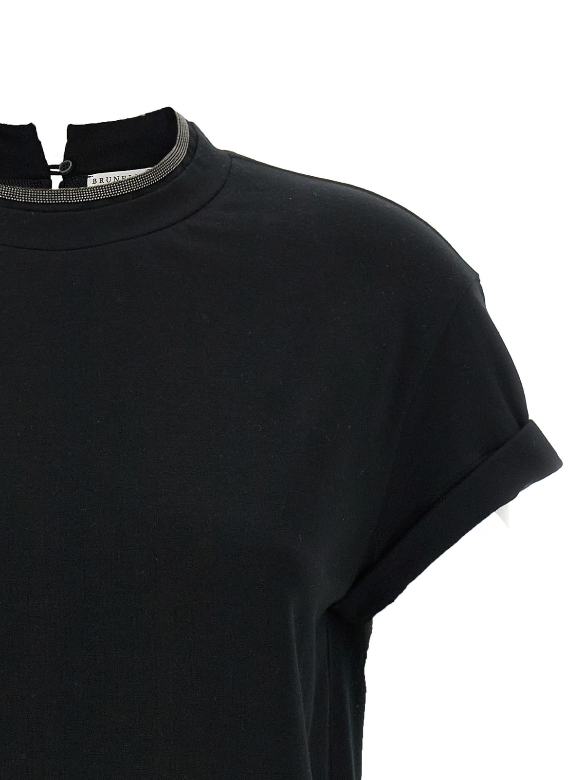 Brunello Cucinelli Monile Crew Neck Shirt Black