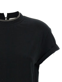 Brunello Cucinelli Monile Crew Neck Shirt Black