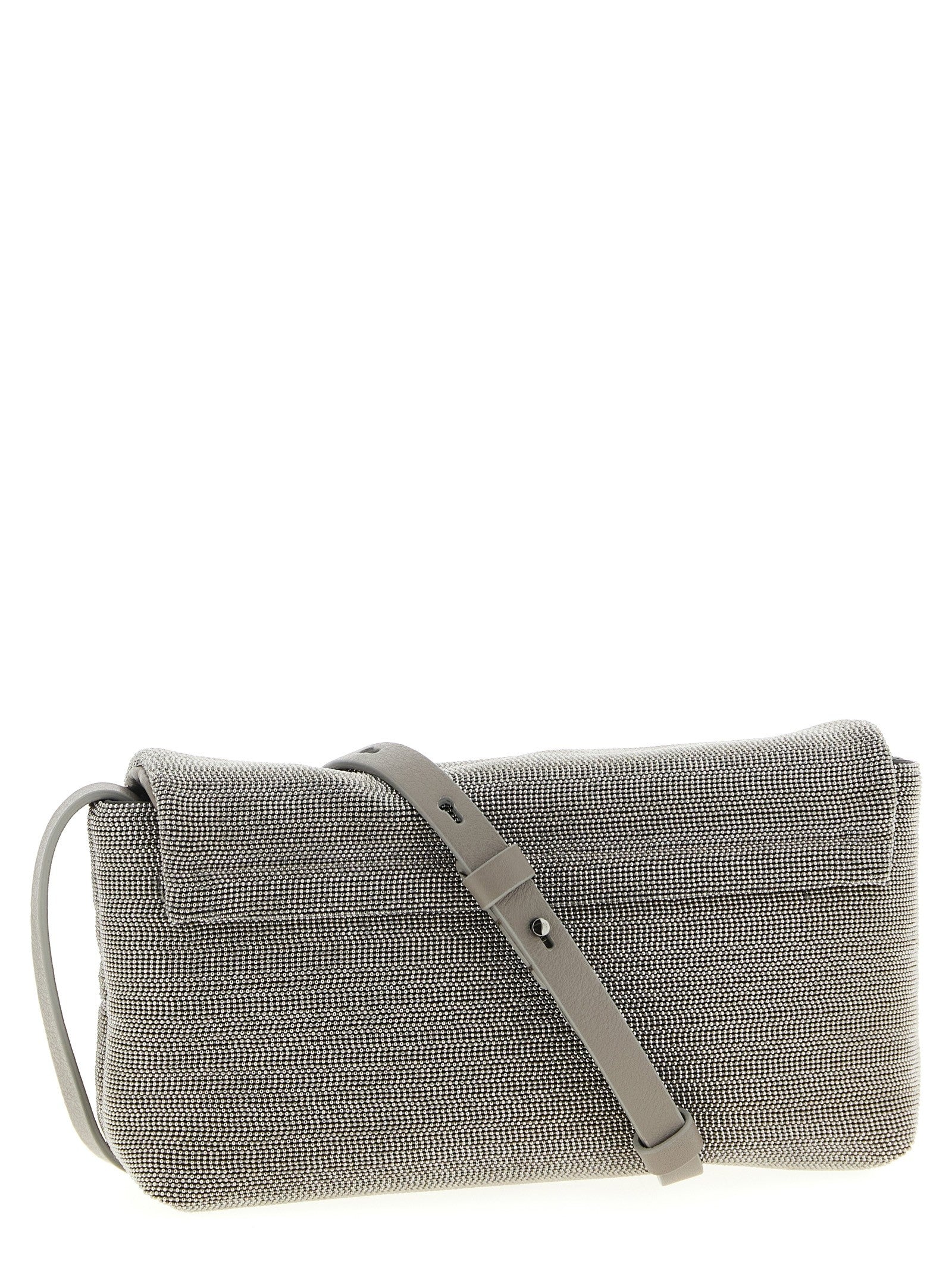 Brunello Cucinelli Monile Crossbody Bag Silver