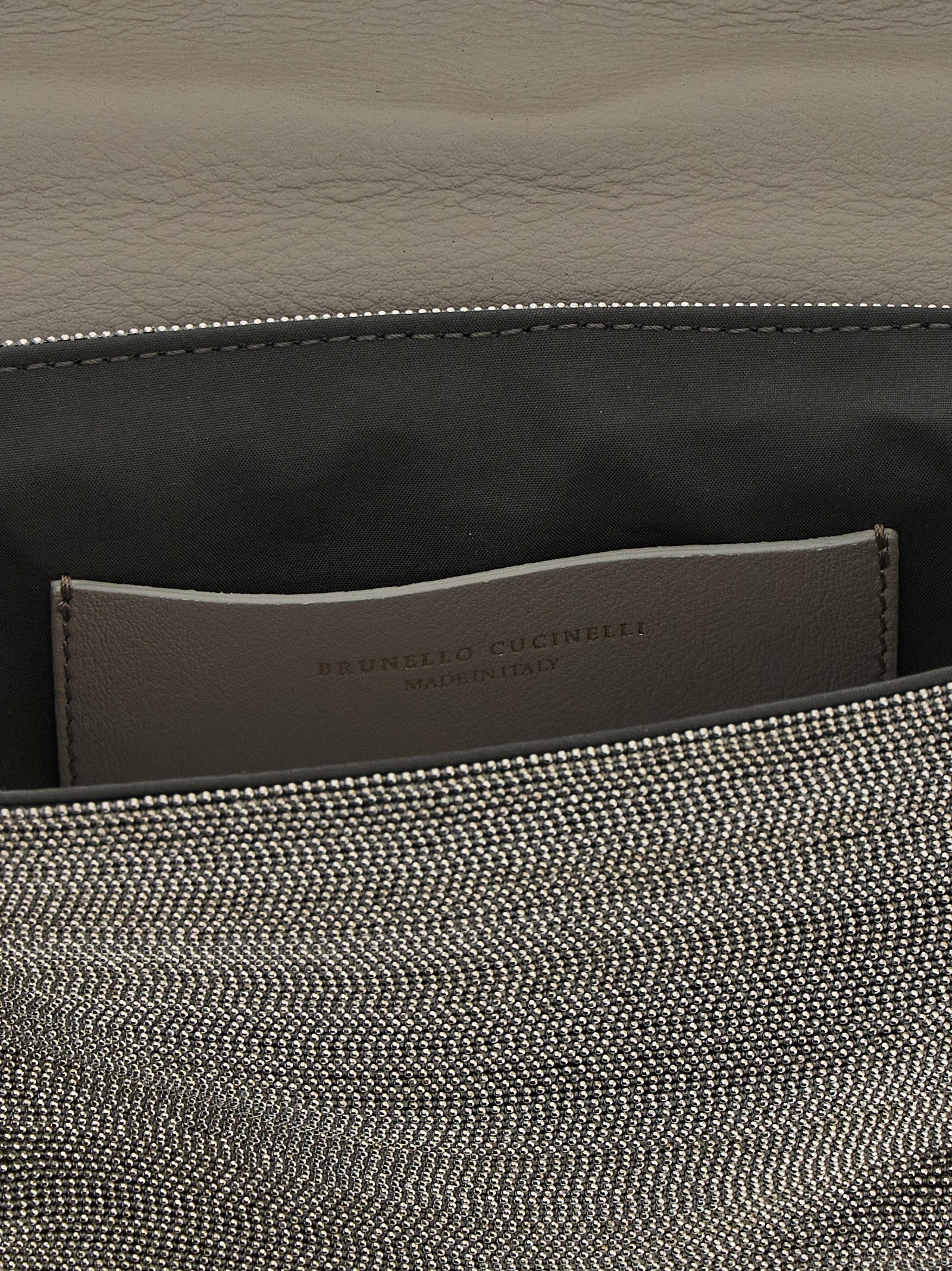 Brunello Cucinelli Monile Crossbody Bag Silver