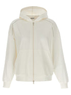 Brunello Cucinelli Monile Hoodie White
