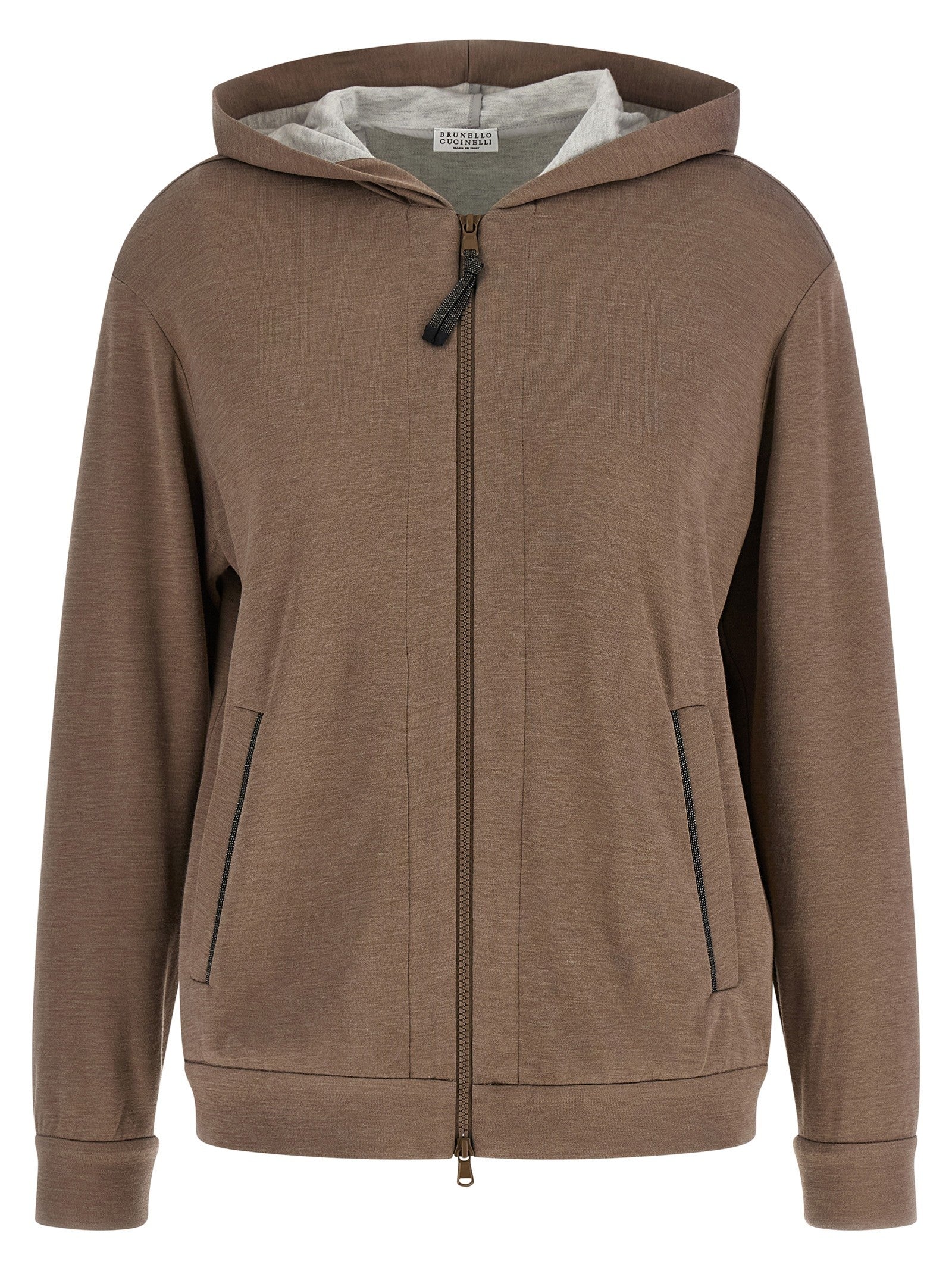 Brunello Cucinelli Monile Hoodie Brown
