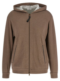 Brunello Cucinelli Monile Hoodie Brown