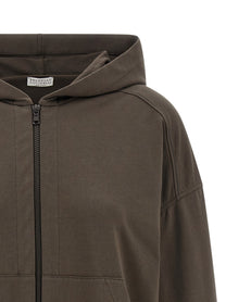 Brunello Cucinelli Monile Hoodie Brown
