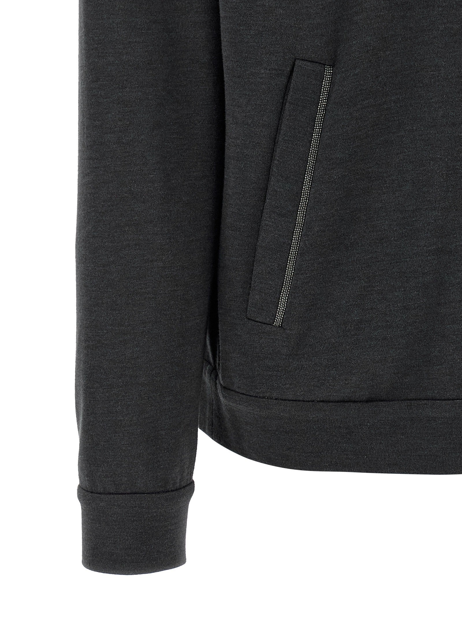 Brunello Cucinelli Monile Hoodie Grey