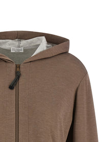 Brunello Cucinelli Monile Hoodie Brown