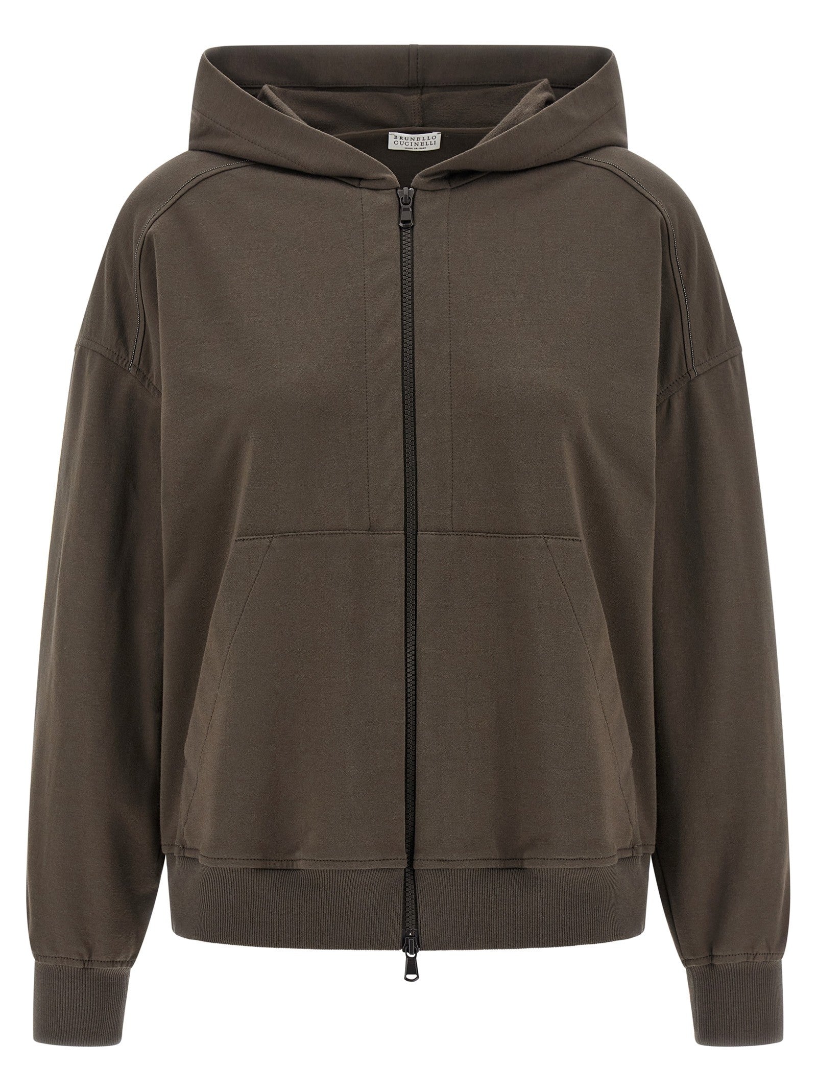 Brunello Cucinelli Monile Hoodie Brown