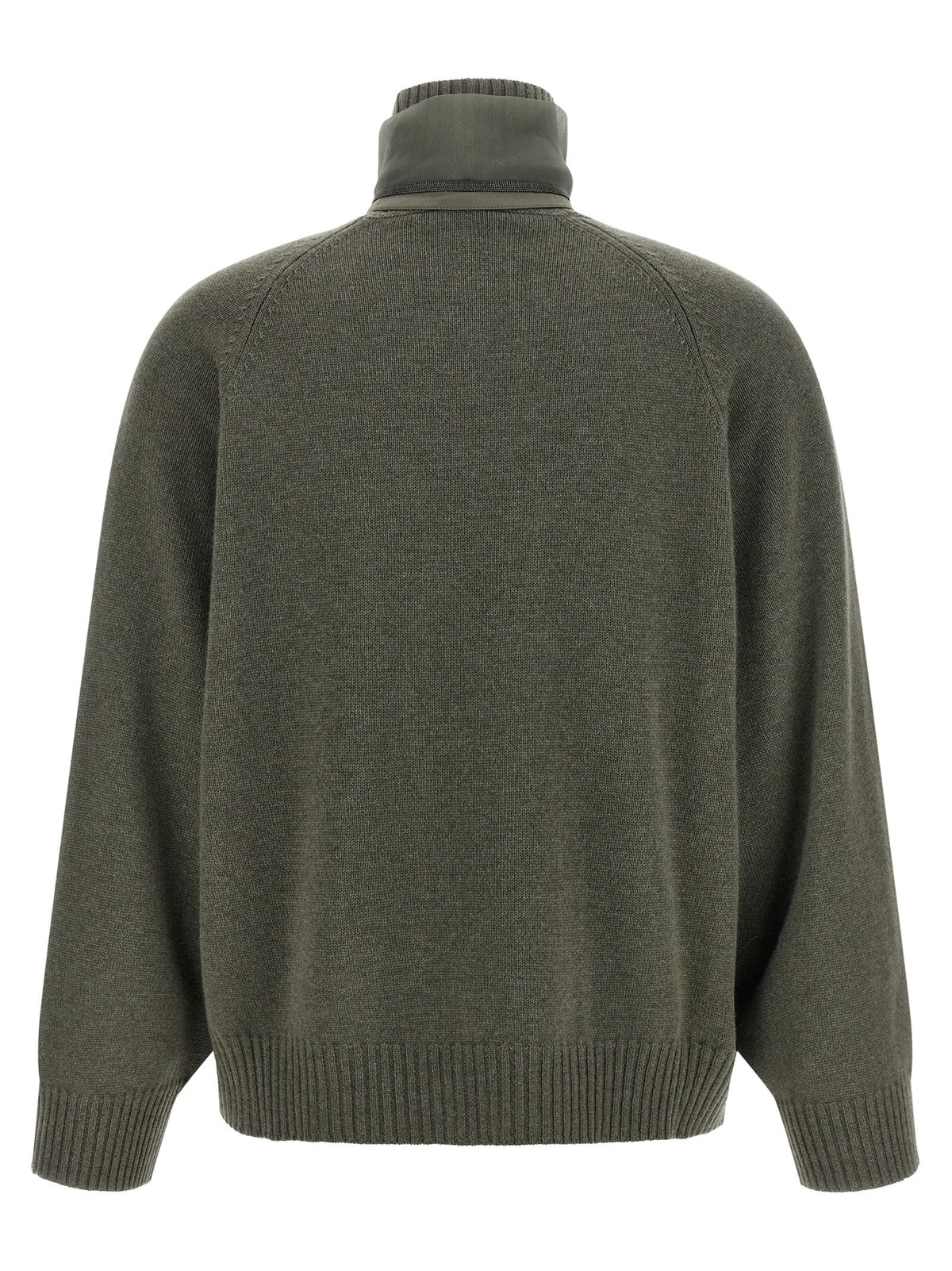 Brunello Cucinelli Monile Insert Sweater Green