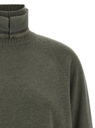 Brunello Cucinelli Monile Insert Sweater Green, view 3