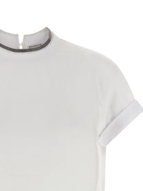 Brunello Cucinelli Monile Jersey Shirt White