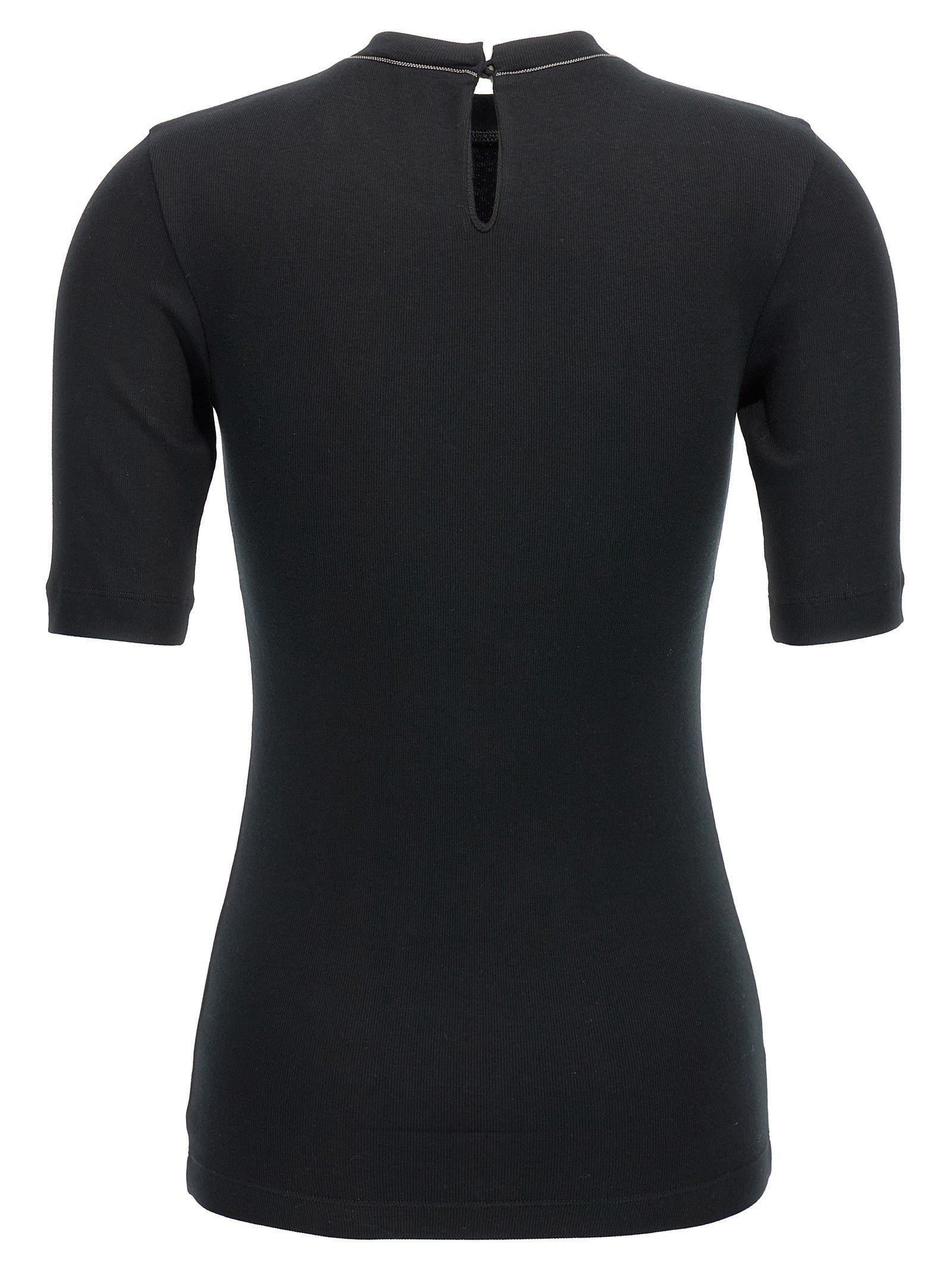 Brunello Cucinelli Monile Ribbed Shirt Black