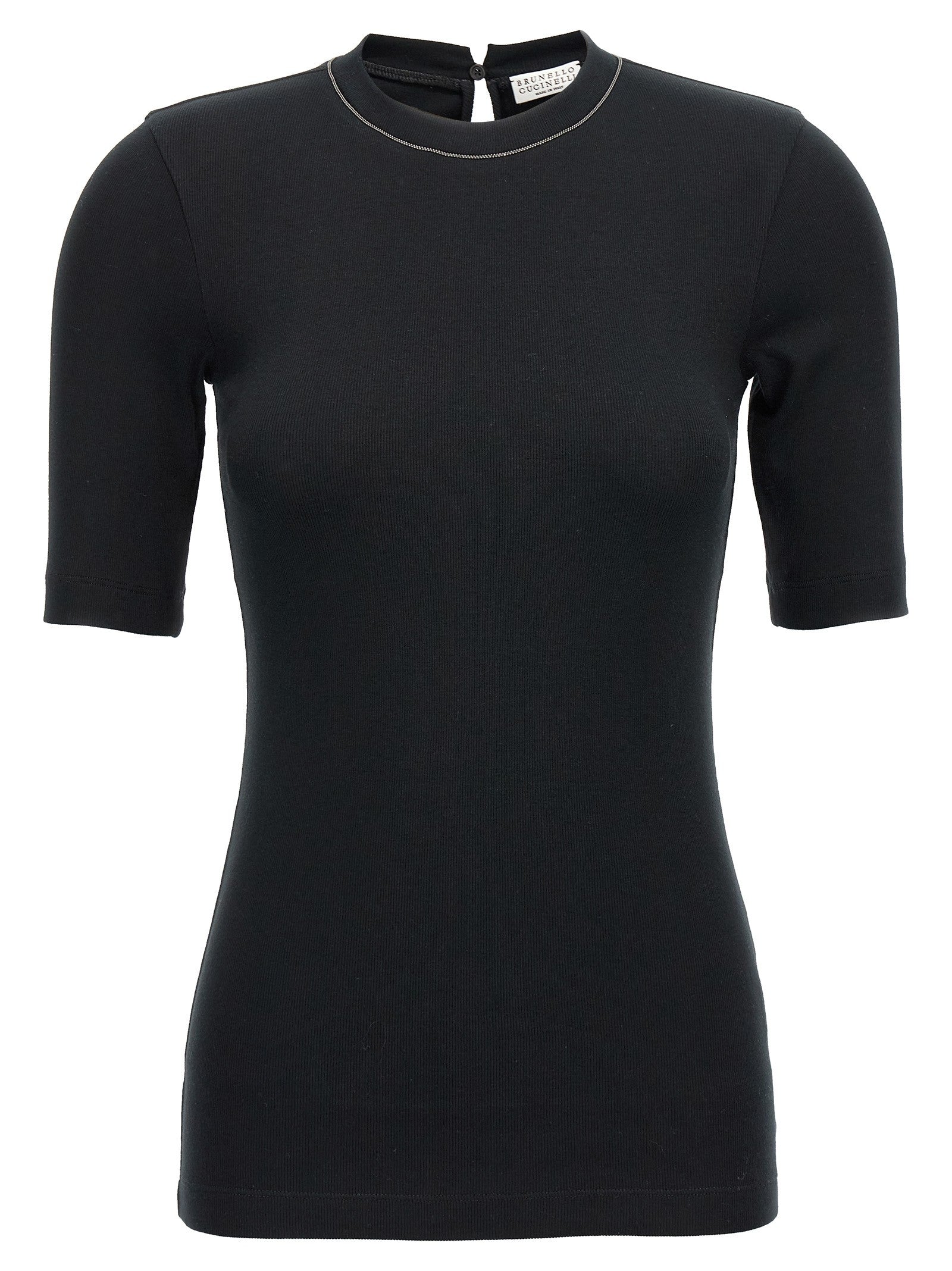 Brunello Cucinelli Monile Ribbed Shirt Black