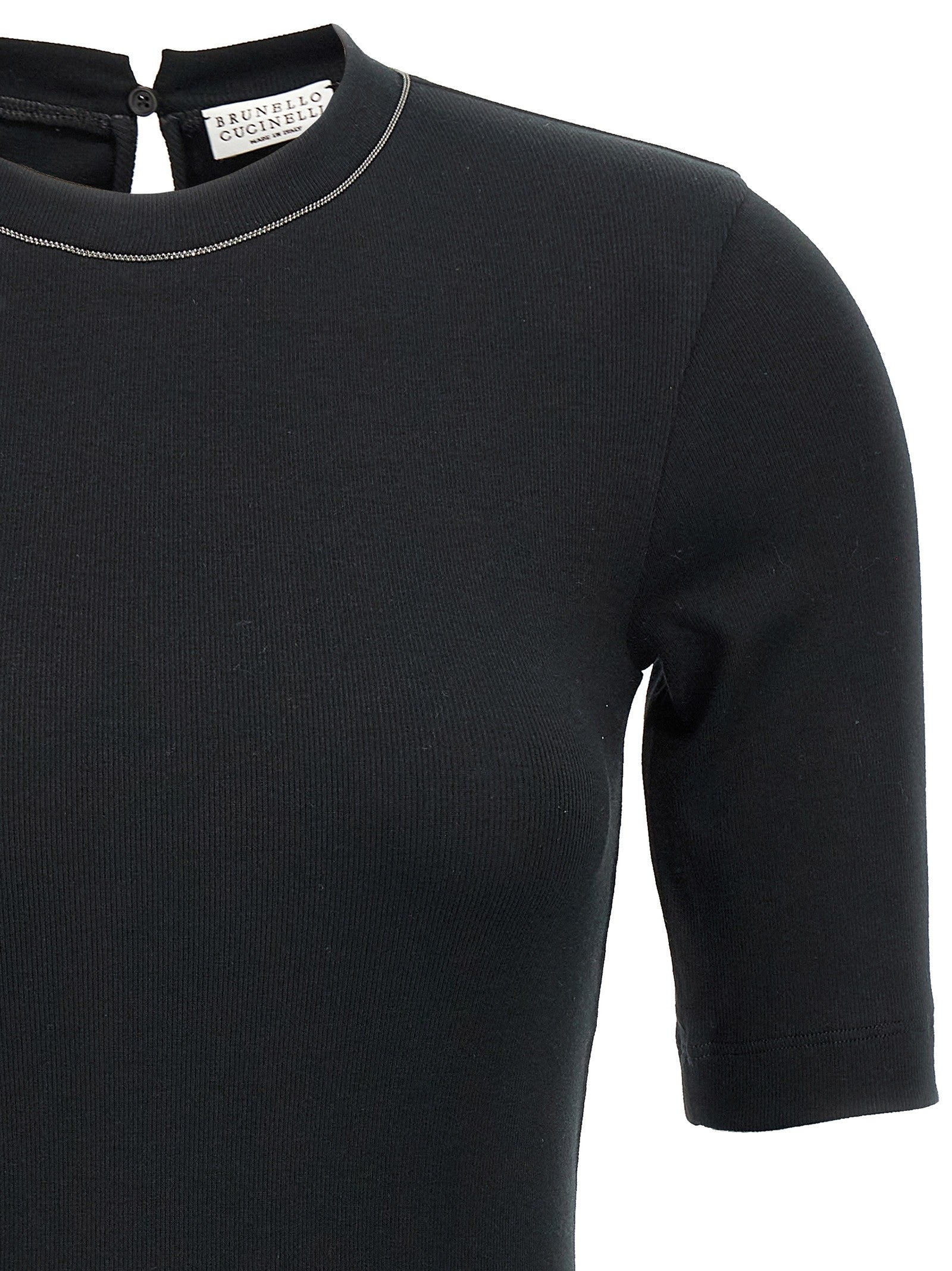 Brunello Cucinelli Monile Ribbed Shirt Black