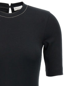 Brunello Cucinelli Monile Ribbed Shirt Black