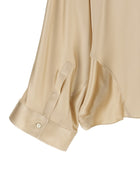 Brunello Cucinelli Monile Satin Shirt Beige