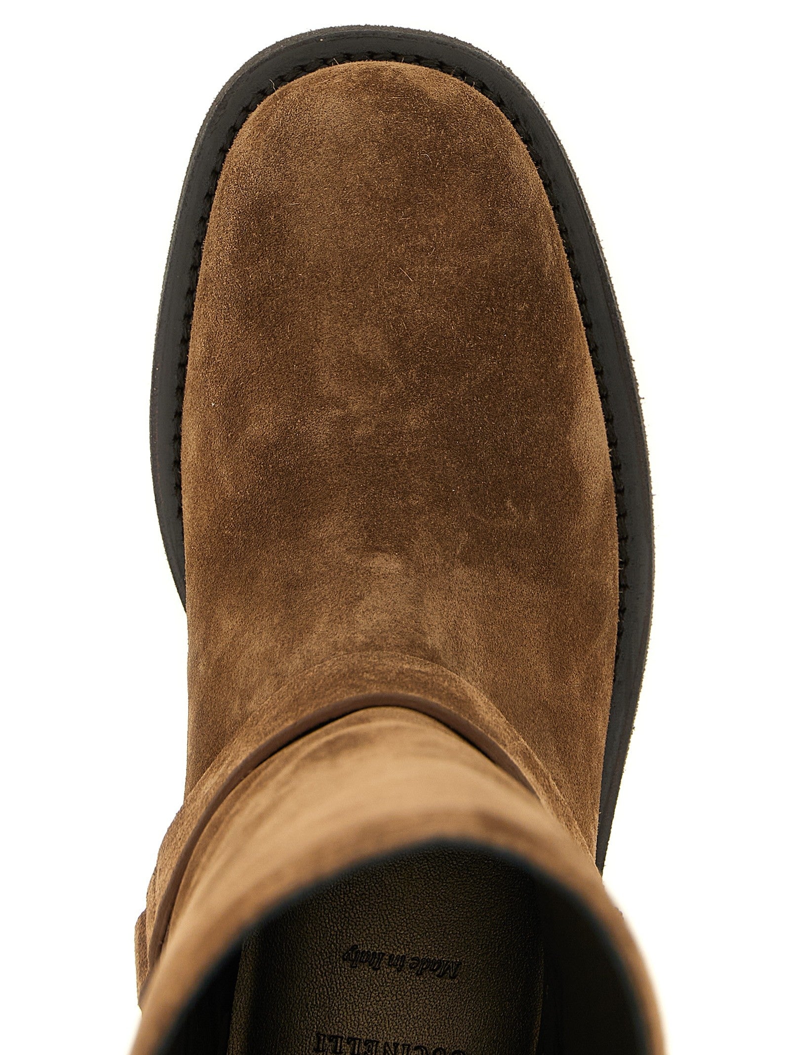 Brunello Cucinelli Monile Suede Boots Brown