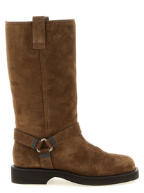 Brunello Cucinelli Monile Suede Boots Brown