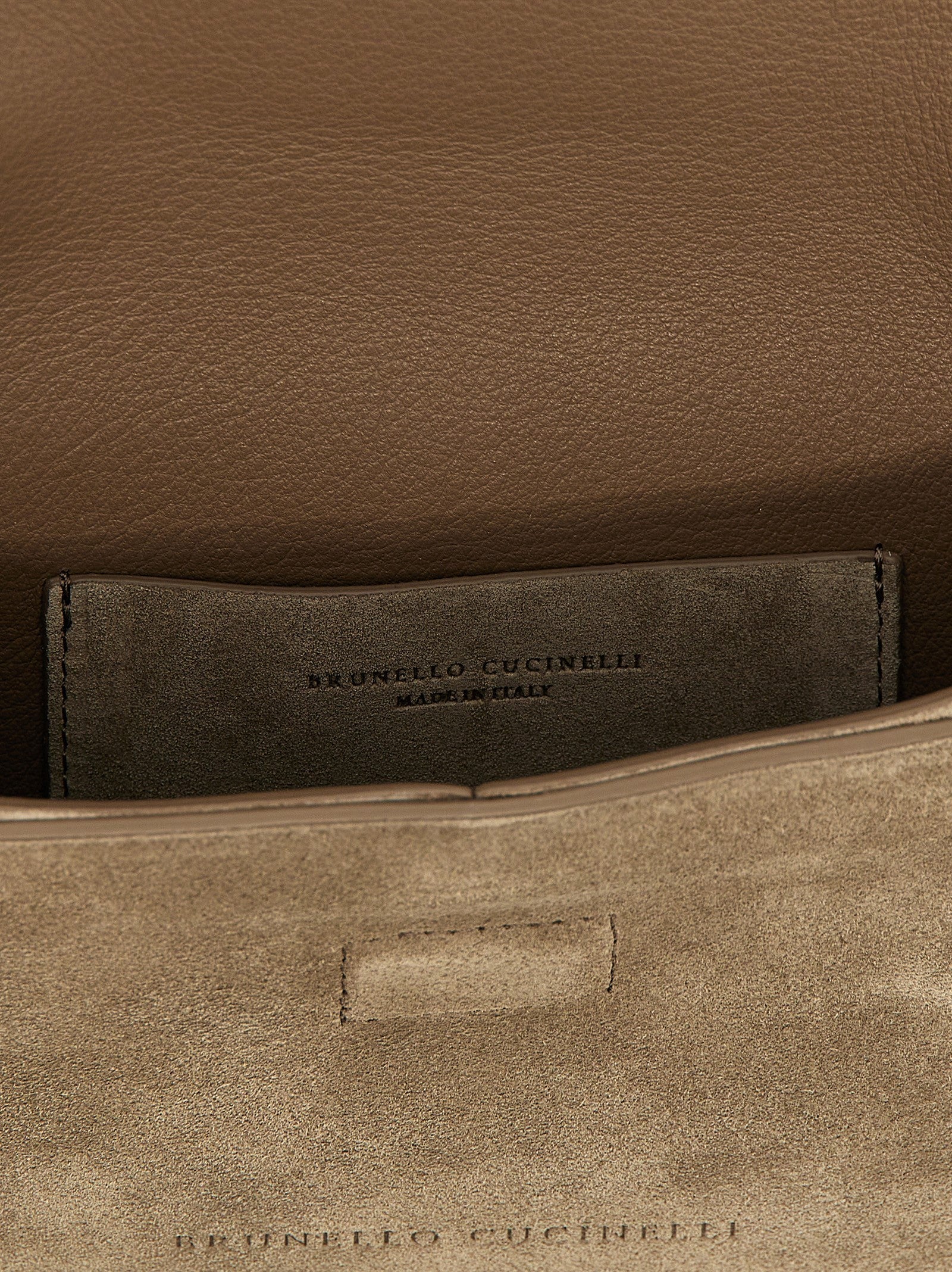 Brunello Cucinelli Monile Suede Clutch Bag Grey