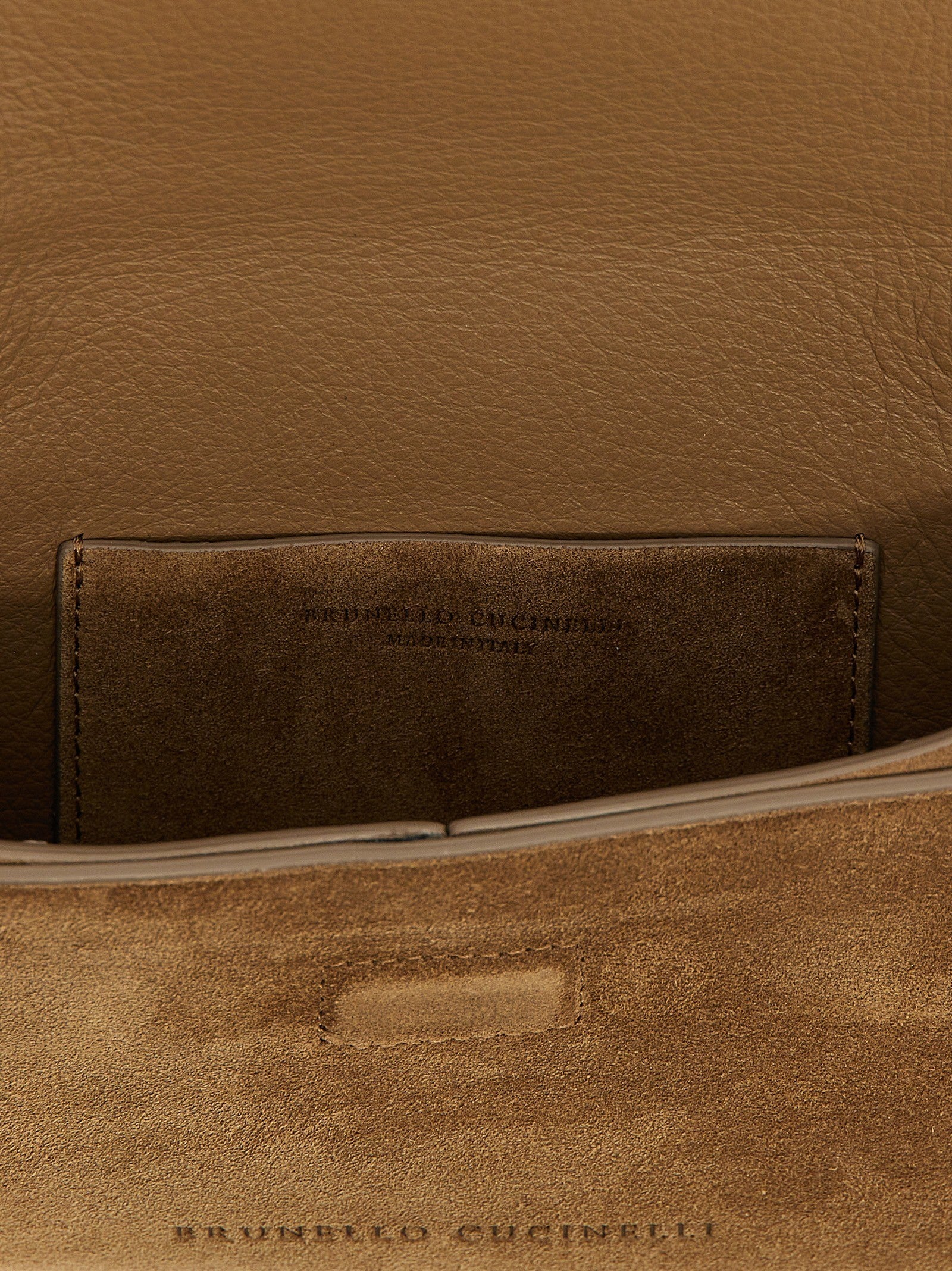 Brunello Cucinelli Monile Suede Clutch Bag Brown
